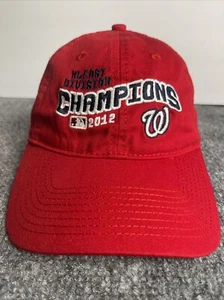 Washington Nationals Hat Cap Strap Back Red MLB Baseball 2012 Champions Mens - Picture 1 of 12
