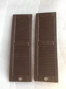 1:12 scale  4 Pair  8 pieces  Louvered plastic dollhouse shutters  Brown  4-3/4" - Picture 1 of 1