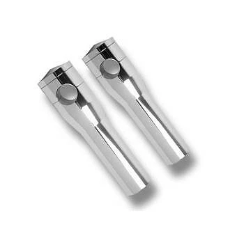 Accutronix Chrome 6" Straight Handlebar Risers for Harley FXSTS Triple Trees - Image 1 of 1
