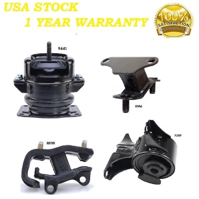 4 PIEZAS MOTOR Y TRANSMISIÓN AUTOMÁTICA MONTAJE APTO PARA HONDA PILOTO 2003-2005 3,5 L Foto 1 de 4