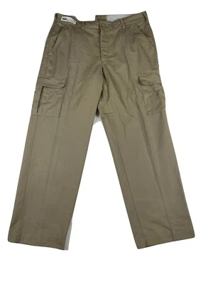 Khaki Cargo Work Pants - Beige / Tan / Brown - Red Kap, Cintas, etc Used Uniform - Image 1 of 4