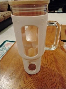 Weithals Glas Wasserbecher 48 Unzen Bernstein Neu - Bild 1 von 8