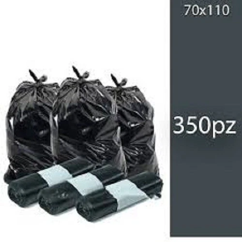 350 Sacchetti Differenziata Buste Immondizia 70x110 cm NERE Spazzatura - Immagine 1 di 1