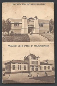 Tranvía Ferrocarril de Azúcar Pabellón de Exposición Colonial Semarang Java Indonesia 1914 - Imagen 1 de 1
