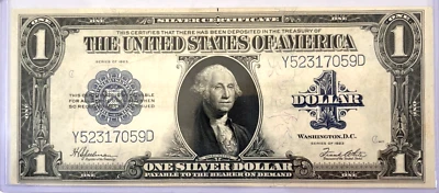 1923 Large $1 Dollar Silver Certificate Note Horse Blanket  Uncirculated - Image 1 of 4