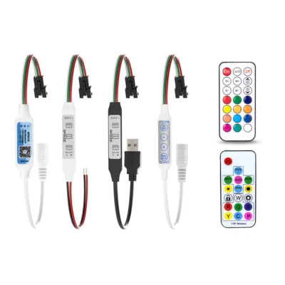 RF Led Pixel Controller 5V-24V WS2812B 2811 RGB Addressable Stripe Fernbedienung - Bild 1 von 4