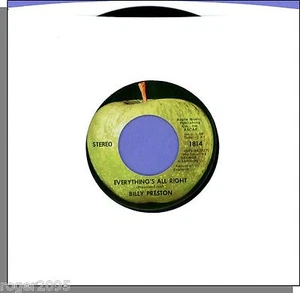 Billy Preston -- Everything's All Right + I Want To Thank You - Apple Single! - Imagen 1 de 3
