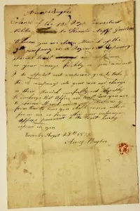 1822 CONNECTICUT MILIZ 23. REGIMENT APPT. 'MUSICK' LEADER FÜR EINHEIT COVENTRY - Bild 1 von 4