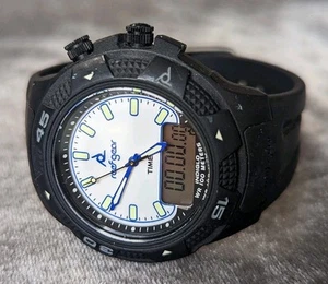 Timex Reef Gear 42mm Digital/Analog Quartz Watch Black Case White Dial - Picture 1 of 10