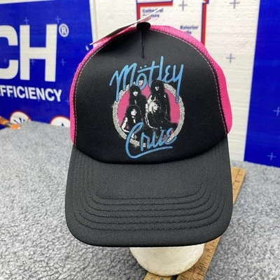 Sombrero Motley Crue Correa Trasera Rosa Nuevo Con Etiquetas Foto 1 de 4