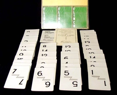 PARKER BROTHERS Flinch Card Game 1951 Complete Set w/ Rules & Box USA VINTAGE - Image 1 of 4