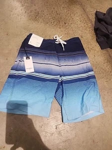 Goodfellow & Co Boardshorts Herren klein blau gestreift 9" 4-Wege-Stretch UPF 50+ - Bild 1 von 6