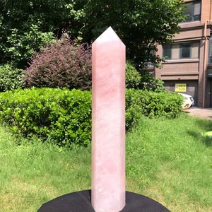 9.72LB Natural Pink Quartz Crystal Column - Unique Decorative and Energy Stone - Picture 1 of 16