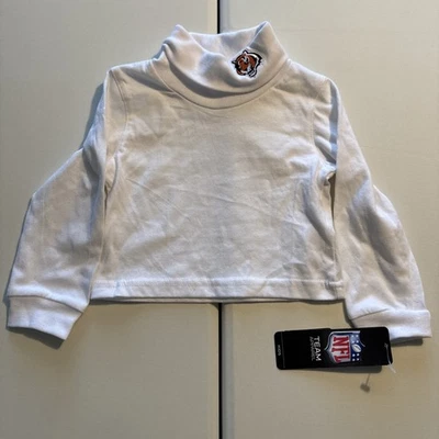 NUEVO CON ETIQUETAS Niños 2T Equipo NFL Ropa Cincinnati Bengals LS Cuello Tortuga Camiseta Blanca Foto 1 de 4