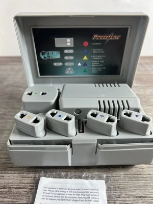 POWER LINE GLOBAL FOREIGN TRAVEL VOLTAGE CONVERTER KIT ADAPTER PLUGS 0900-27 - Image 1 of 4