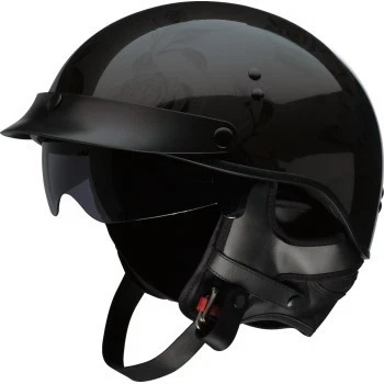 Medio casco Z1R Vagrant NC aprobado por el DOT - negro rosa - adulto talla mediana Foto 1 de 4