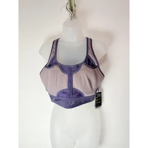 Neu mit Etikett Nike Damen lila Mesh Racerback BH XL Dri-Fit Ultrabreathe - Bild 1 von 9