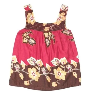 Decote quadrado American Rag Cie bordado floral forrado de algodão tamanho XS - Imagem 1 de 4