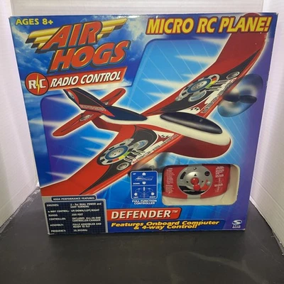 Vintage Air Hog Micro RC Plane Remote Controlled Defender Airplane New!!! Red - Image 1 of 4