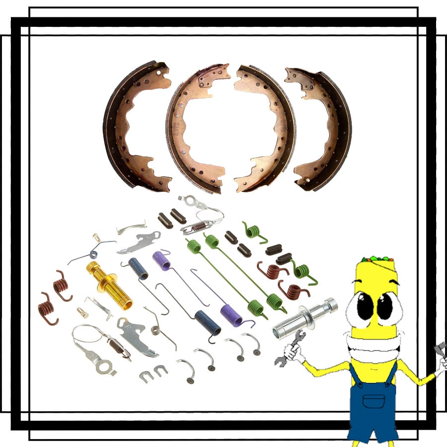 Kit de herrajes y ajustadores de zapata de freno trasero para Ford P-350 67-1976 con zapatas de 3 pulgadas Foto 1 de 1