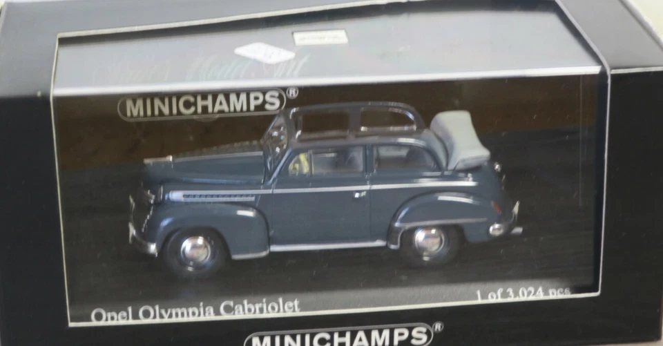 Minichamps (1:43) Opel Olympia Cabrio blaugrau 1 of 3024 pcs OVP (814) - Bild 1 von 1