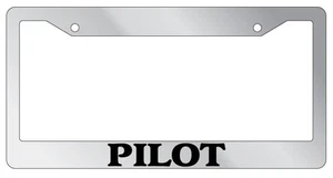 Chrome METAL License Plate Frame PILOT Auto Accessory 1845 - Picture 1 of 1