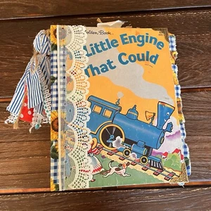 The Little Engine That Could Little Golden Book Handmade Decorated Junk Journal - Picture 1 of 22