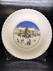 Vintage Mikasa "SEASON'S GREETINGS" Weihnachten 11,25" Kuchenteller Japan EUC - Bild 1 von 7
