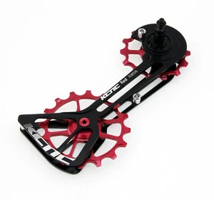 Jaula de desviador de polea de gran tamaño para ciclismo de carretera KCNC para Sram Force/Rival en rojo - Imagen 1 de 5
