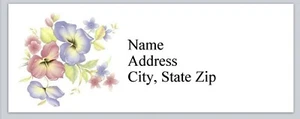 Personalized Address Labels Flowers Watercolor (Bx 876) - Picture 1 of 3