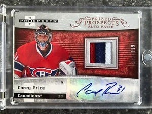 2007/08 HOT PROSPECTS ROOKIE CAREY PRICE AUTO PATCH 3 COLOR 132/199 - Picture 1 of 2