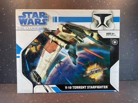 2008 Hasbro Star Wars The Clone Wars V-19 Torrent Starfighter Cover