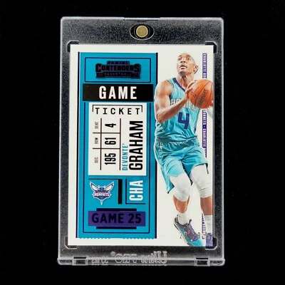 Rare Numbered Blue #/49 Devonte Graham - 2020-21 NBA Contenders Game Ticket #45 - Image 1 of 3