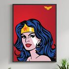 Wonder Woman Giclée Art Print Andy Warhol 13x17 24x36 Roy Lichtenstein pop art