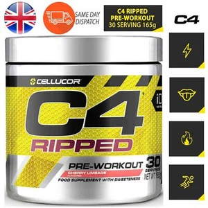 Cellucor C4 Ripped Preworkout Powder Cherry Limeade Food Supplemnt 30 Serve 165g