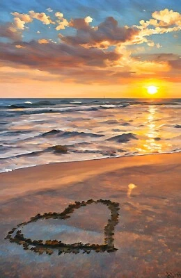 ACEO miniature art print 2.5x3.5 artist trading card ocean sea coastal art - Image 1 of 3