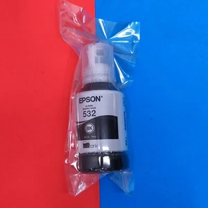 EPSON T532120-S 532 EcoTank Ink Ultra-High Capacity Ink Bottle New Sealed Black - Picture 1 of 7