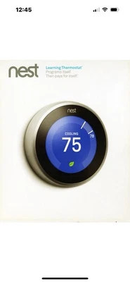 Nest 2nd Generation Learning Silver Programmable Thermostat, Used - Image 1 of 4