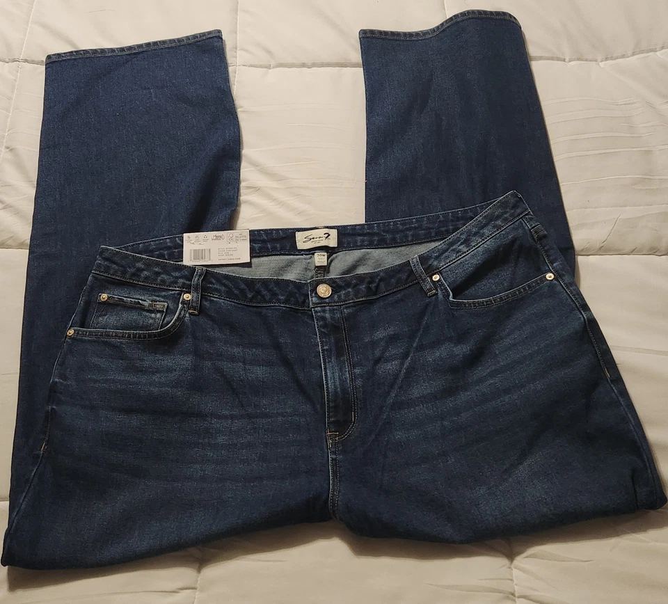 Seven7 Jeans Premium Women’s Size 20W Hi-Rise Loose Straight Leg JEANS