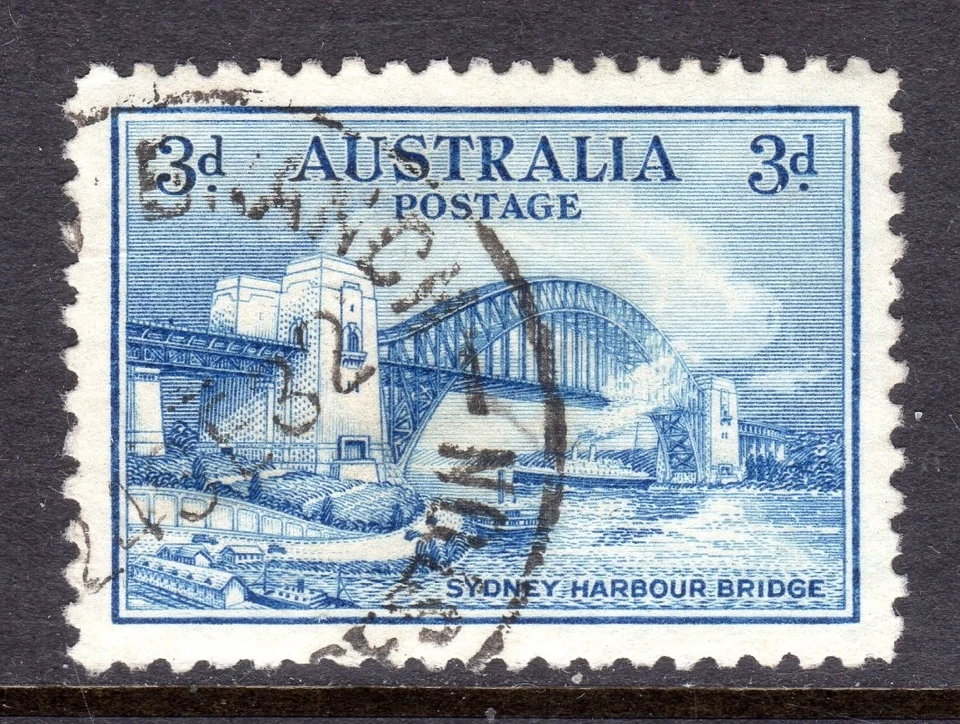 Australia Scott # 131 VF Used 1932 3 Pence Sydney Harbor Bridge #2 - Image 1 of 1