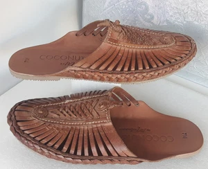 Coconuts by Matisse Shimmy Huarache Slip On Flats Mules Sandal Saddle 7 M ~ NICE - Picture 1 of 17