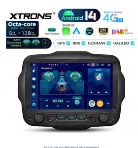 Estock1 Autoradio GPS Per Jeep Renegade ANDROID 14 WI-FI 4G CARPLAY Auto - Foto 1 di 7