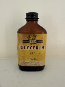 1957 antike Daniels Glycerin Flasche Moonachie NJ Braunglas Clarke Whitney - Bild 1 von 6
