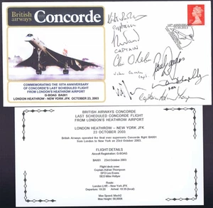 CONCORDE LAST ANNIV. MULTI-SIGNED FT COVER inc.OLEBAR/WAND/BARTON/CHORLEY_UNIQUE - Picture 1 of 2
