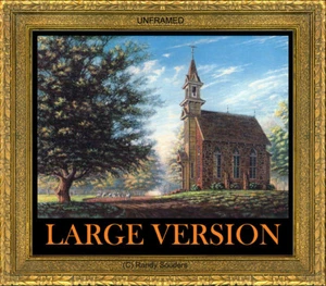 Country Church Chapel Print Jesus Christian Bible Minister Hand Signed Souders - Picture 1 of 2