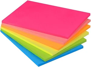 Simple Multicolor Sticky Notes For School Size 4x6 Cm 45 Sheets Pack Of 6 - Picture 1 of 6