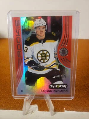KARSON KUHLMAN  2019  ROOKIE SYNERGY Red  #49  Boston Bruins - Image 1 of 2