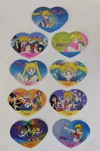 11x 1990's Sailor Moon Retro Early Goods Heart Card Collection & Prism Hologram - Picture 1 of 6
