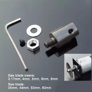Motor Shaft Coupler Sleeve Saw Blade Coupling Saw Chuck Adapter 3.17/4/5/6/8mm - Picture 1 of 9