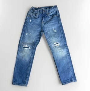 Boys Old Navy 360 Stretch Slim Built In Tough Distressed Jeans Blue Size 5 - Picture 1 of 3
